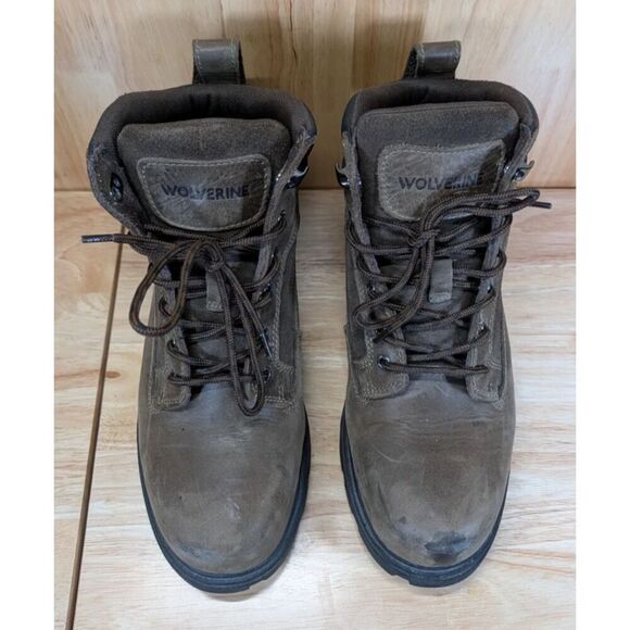 Wolverine Work Boots Mens 8.5M Brown Leather Steel Toe Lace Up main image 6